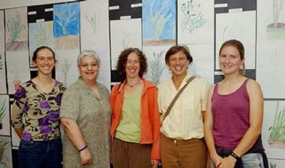 Sarah Fonte, Principal Beck, Ruth Santer, Pam Ronald, and Becky Bart