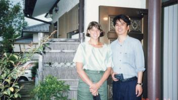 Pam and Mamoru Sato at his hose in Tsukuba May 23 1990