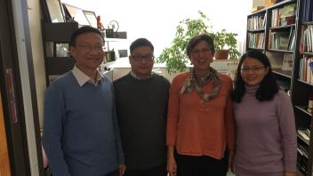 Pam with chinese visitors