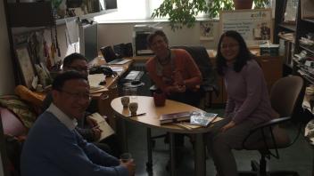 Pam with chinese visitors 2
