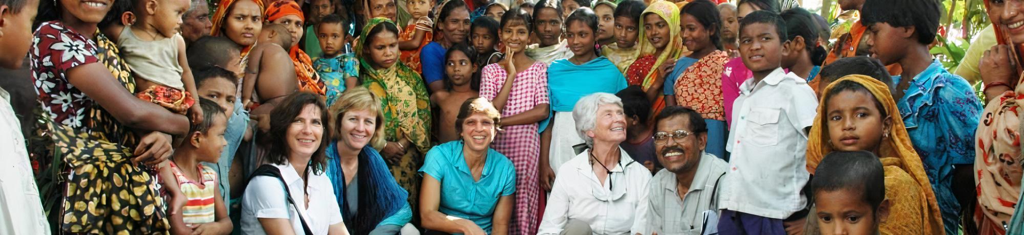 Dr. Ronald with Bangladeshi villagers